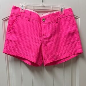 Lilly Pulitzer Vibrant Pink Textured Shorts